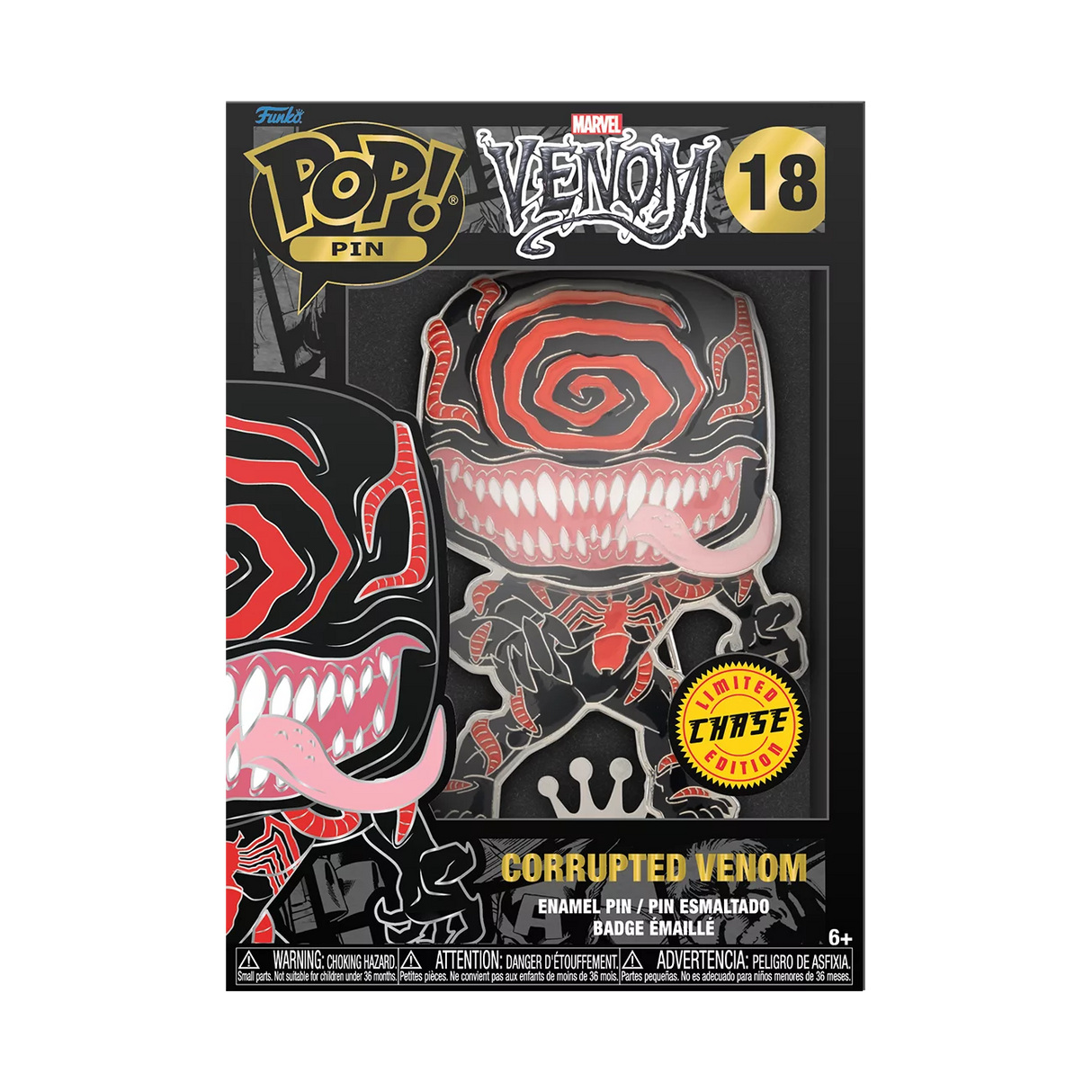 Funko POP! Corrupted Venom (Pin) (Glow) - Limited Edition Chase