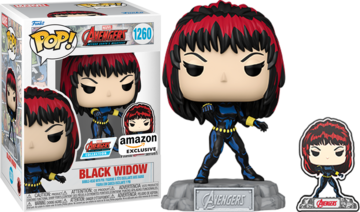 Funko POP! Black Widow (with Pin) - Limited Edition Amazon Exclusive