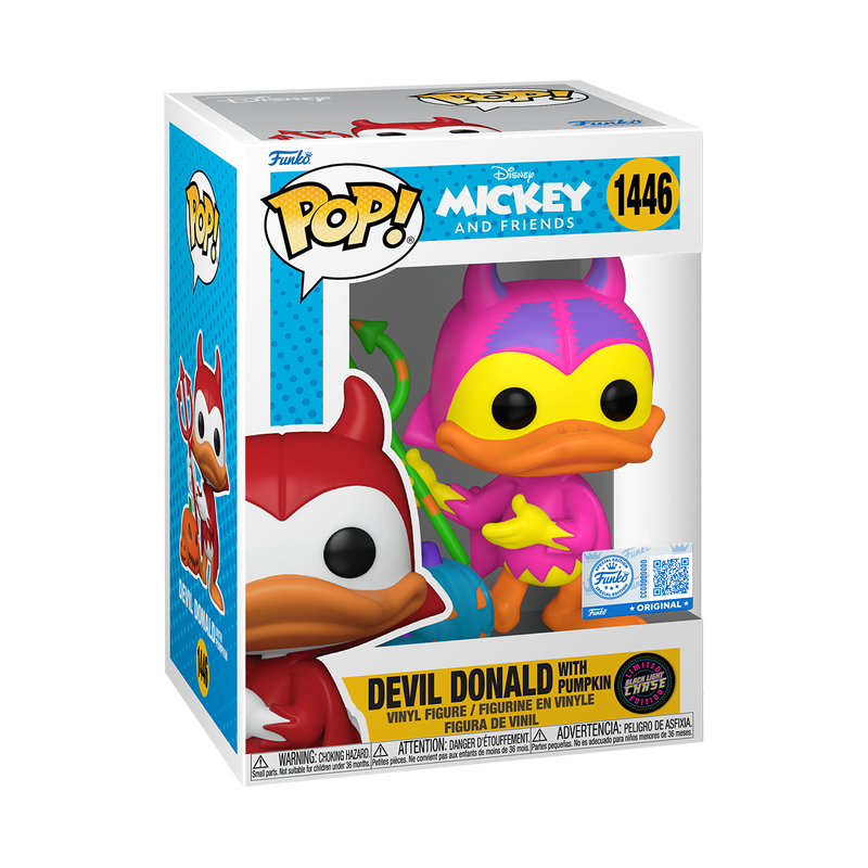 Funko POP! Devil Donald with Pumpkin (Black Light) - Limited Edition Chase - Limited Edition Specialty Series Exclusive