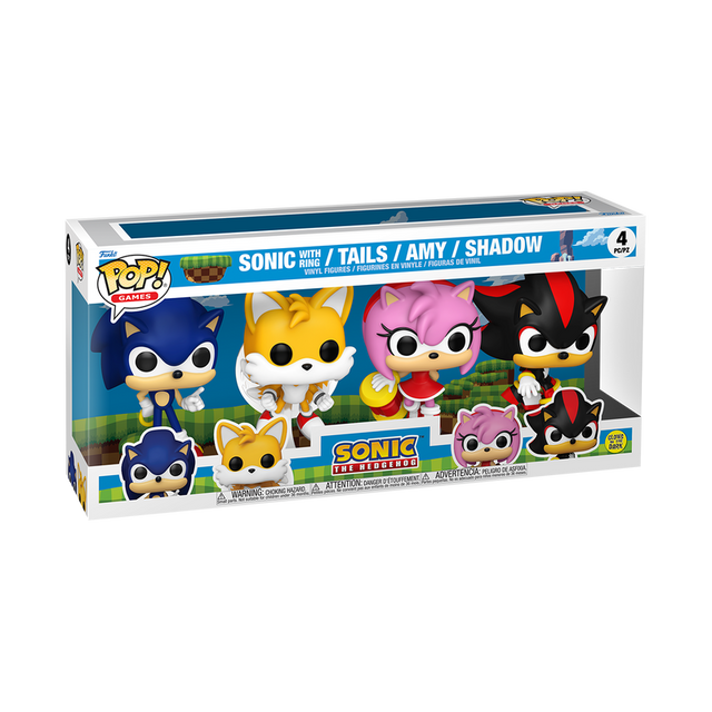 Funko POP! Sonic the Hedgehog (Glow) (4-Pack) (Pre-Order)