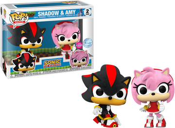 Funko POP! Shadow & Amy (Flocked) (2-Pack) - Limited Edition Special Edition Exclusive