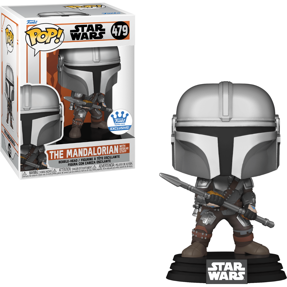 Funko POP! The Mandalorian with Beskar Staff - Limited Edition Funko Shop Exclusive