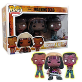 Funko POP! Michonne & Her Pets (3-Pack) (Glow) - Limited Edition PX Previews Exclusive