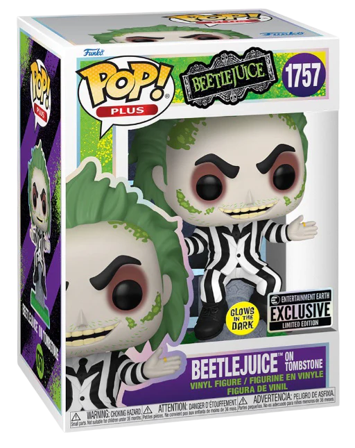 Funko POP! Plus Beetlejuice on Tombstone (Glow) - Limited Edition Special Edition Exclusive