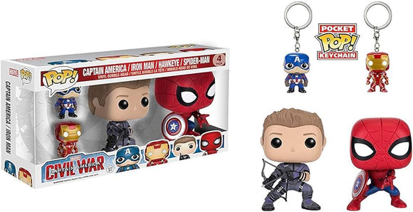Captain America, Iron Man, Hawkeye & Spider-Man