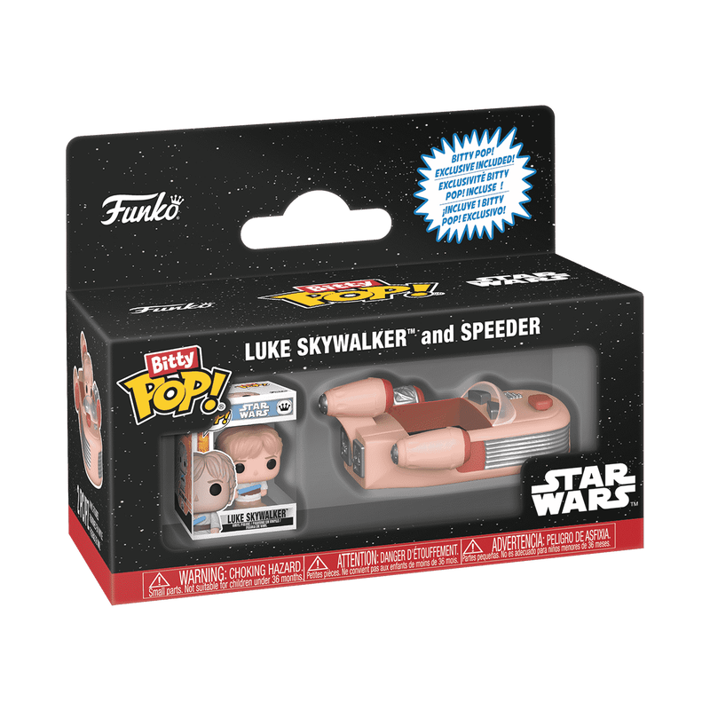 Bitty POP! Luke Skywalker and Speeder
