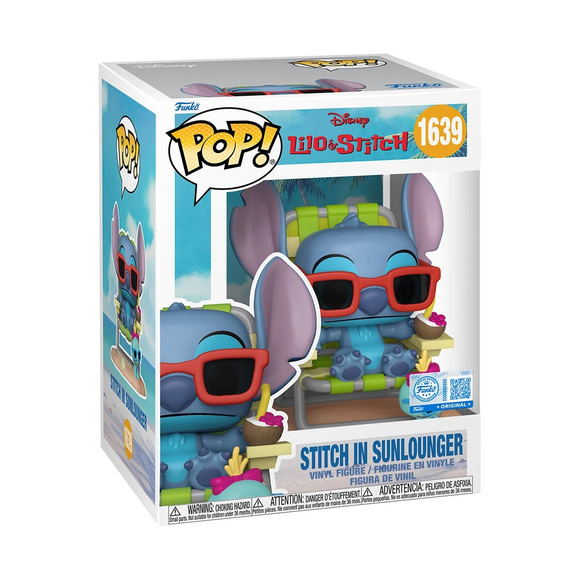 Funko POP! Premium Stitch in Sunlounger - Limited Edition Entertainment Earth Exclusive