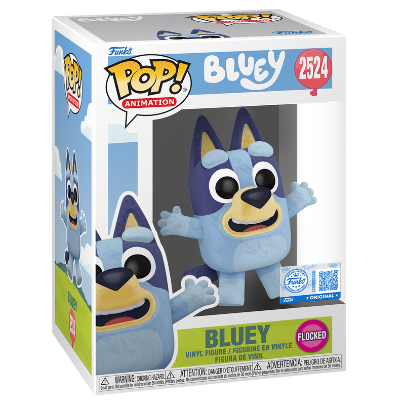 Funko POP! Bluey Jumping (Flocked) - Limited Edition Funko Shop Exclusive