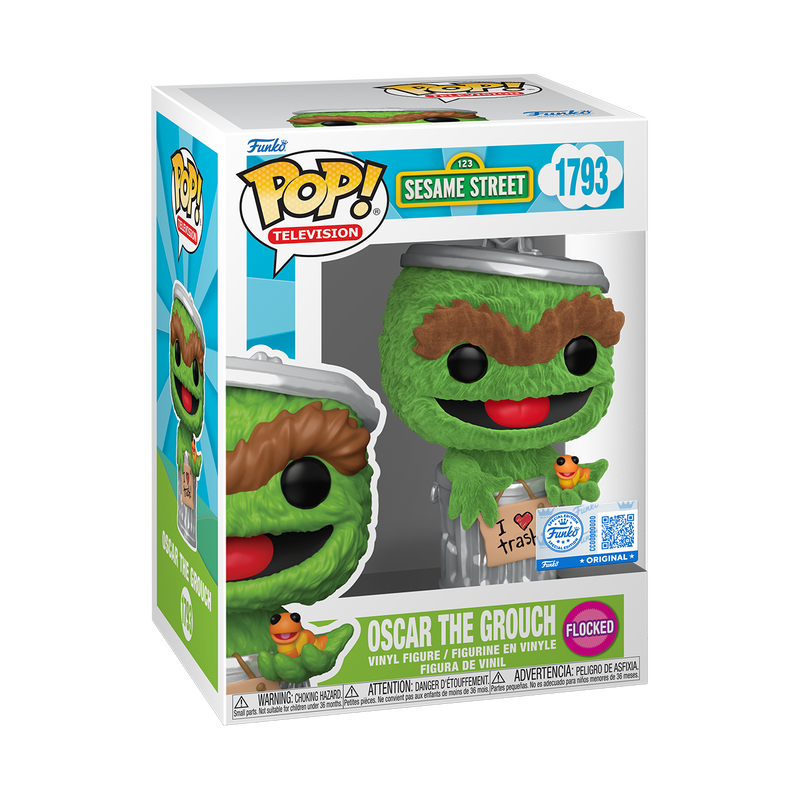 Funko POP! Oscar the Grouch (Flocked) - Limited Edition Box Lunch Exclusive