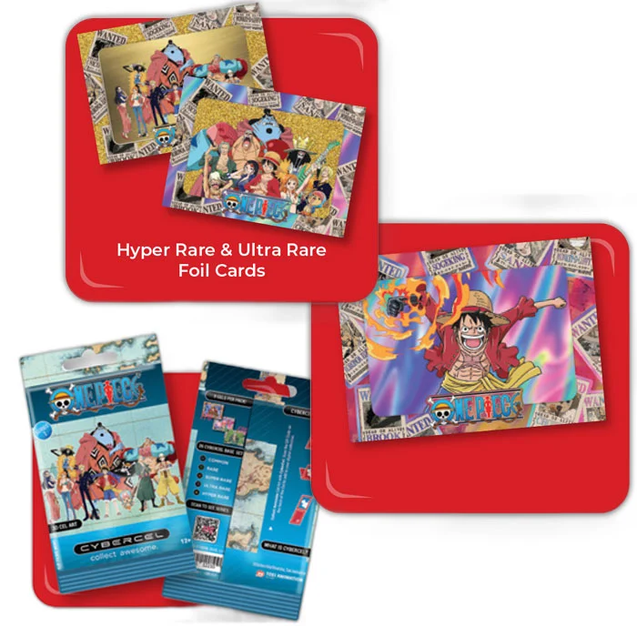 CYBERCEL's One Piece Series 01 features cel art trading card packs