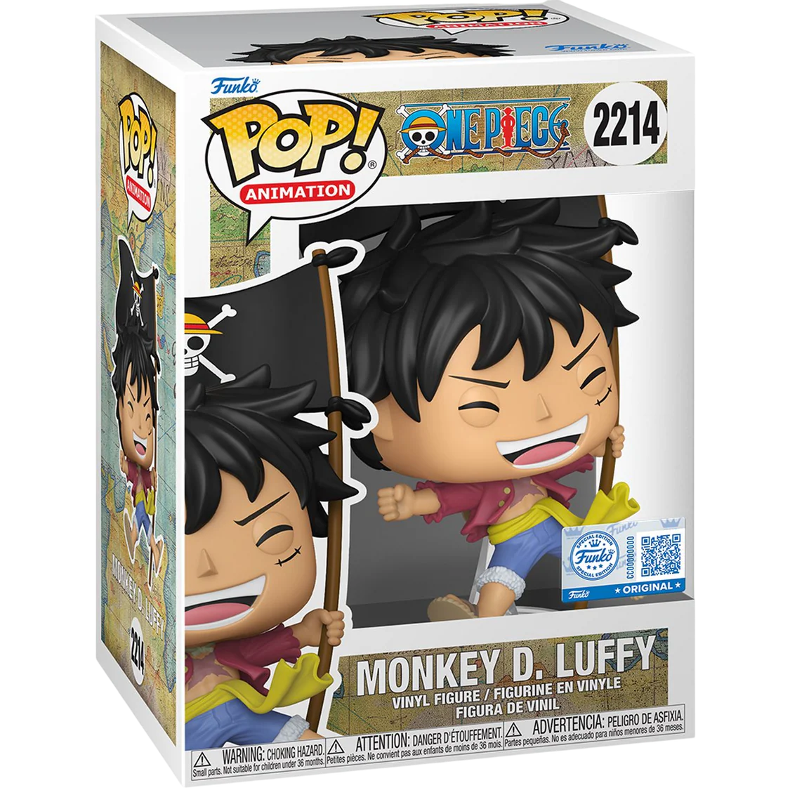 Funko POP! Monkey D. Luffy with Flag - Limited Edition Entertainment Earth Exclusive