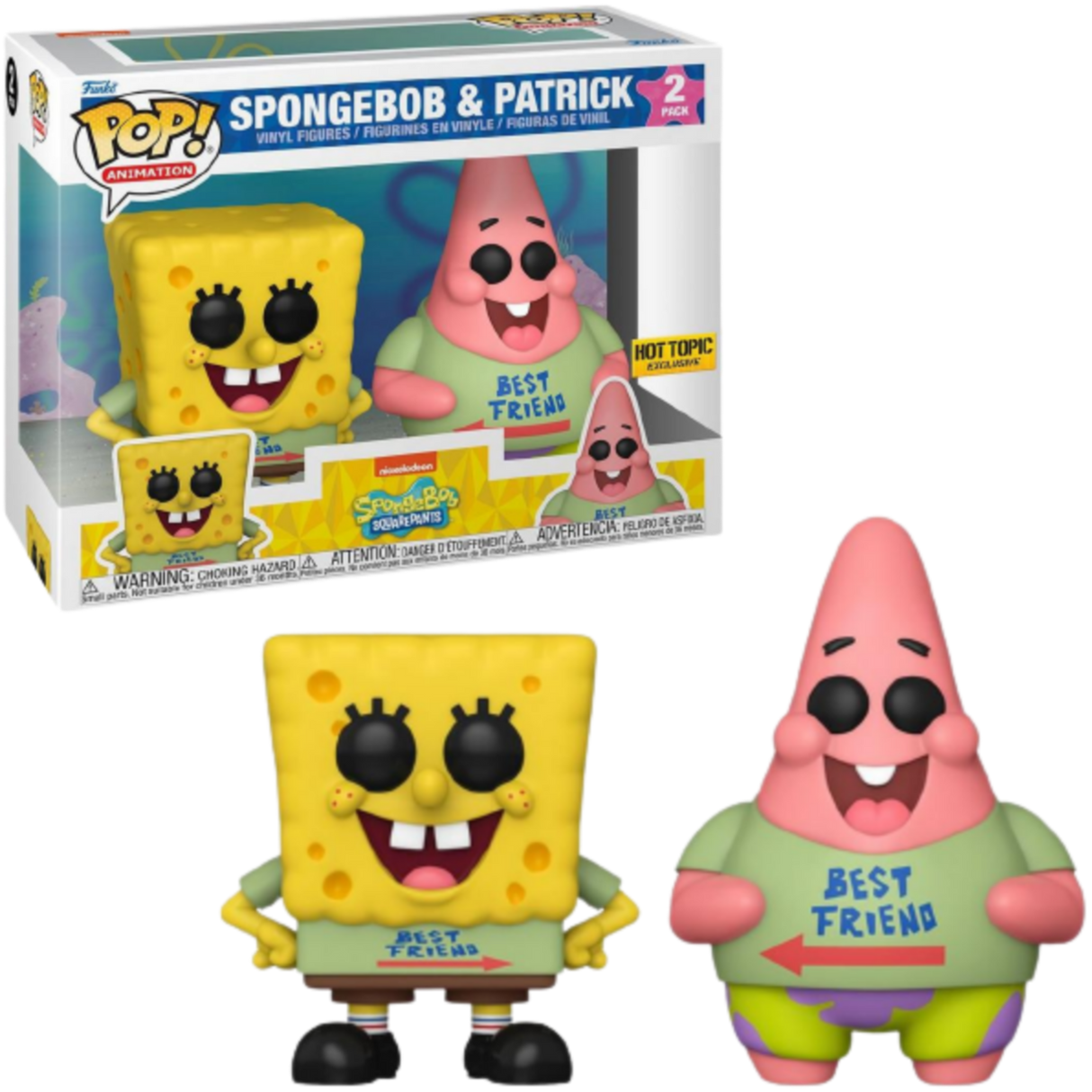 Funko POP! SpongeBob & Patrick (2-Pack) - Limited Edition Hot Topic Exclusive