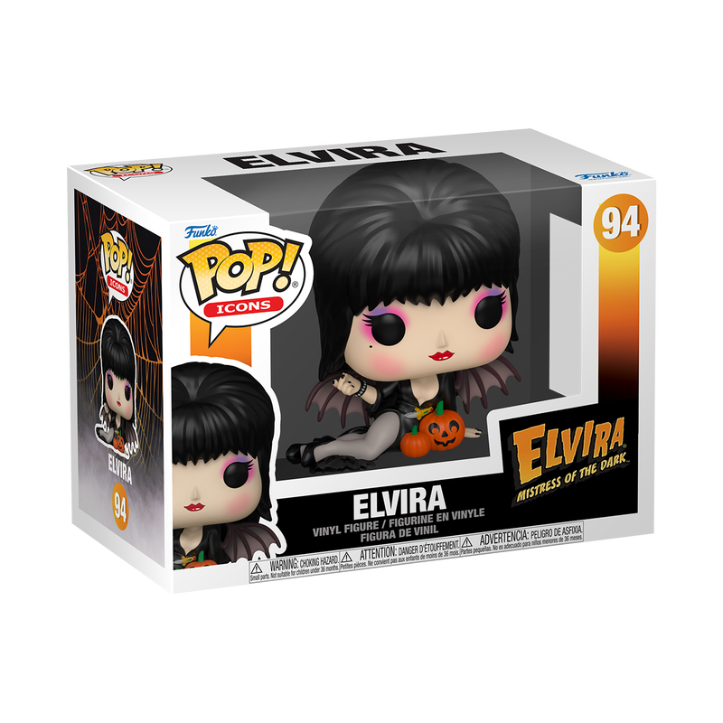 Elvira with Pumpkins
