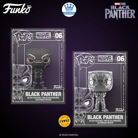 Funko POP! Black Panther (Die-Cast) - Limited Edition Funko Shop Exclusive (Chance of a Chase)