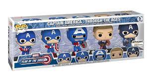 Funko POP! Captain America: Through The Ages (5-Pack) - Limited Edition Amazon Exclusive