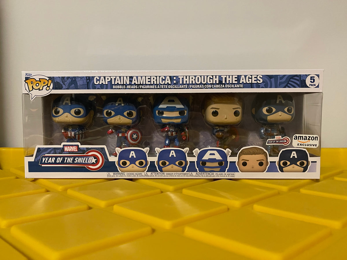 Funko POP! Captain America: Through The Ages (5-Pack) - Limited Edition Amazon Exclusive