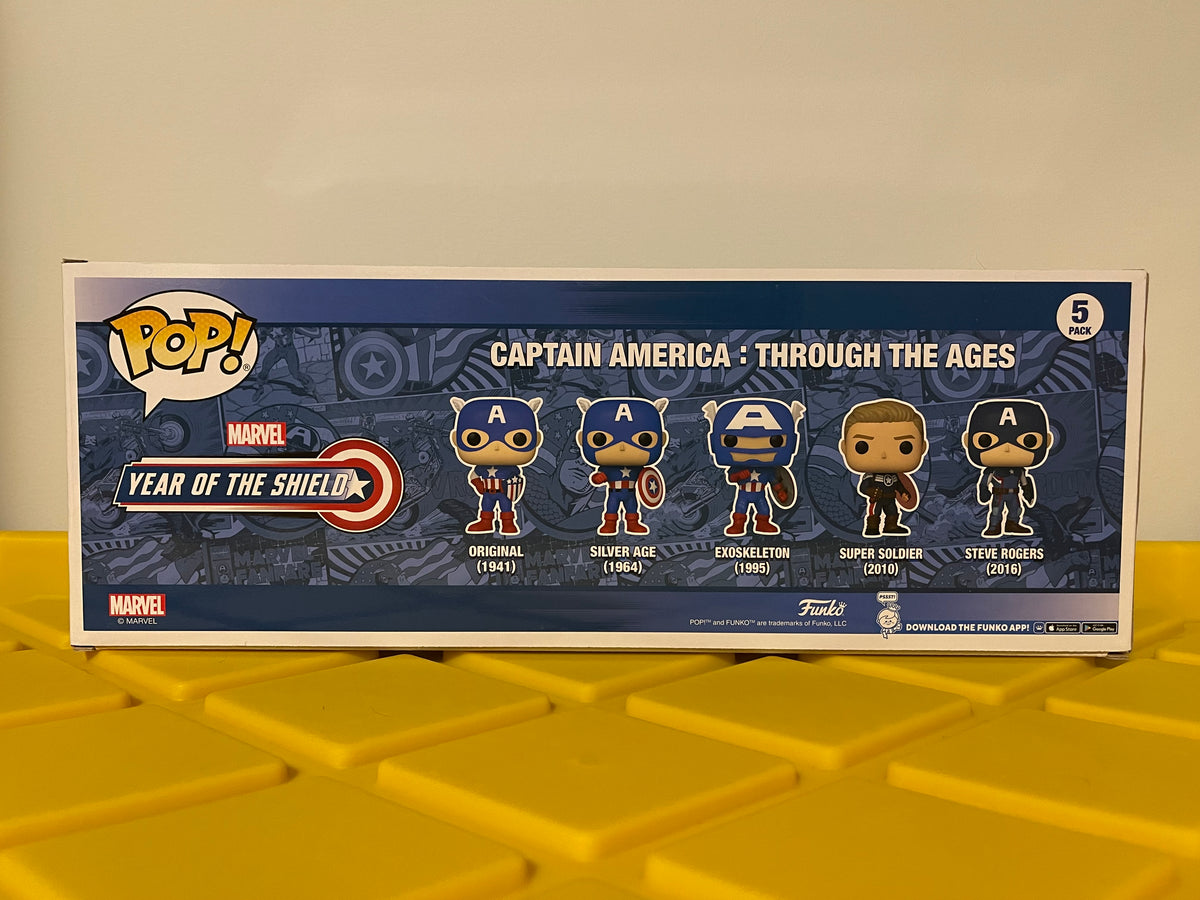 Funko POP! Captain America: Through The Ages (5-Pack) - Limited Edition Amazon Exclusive