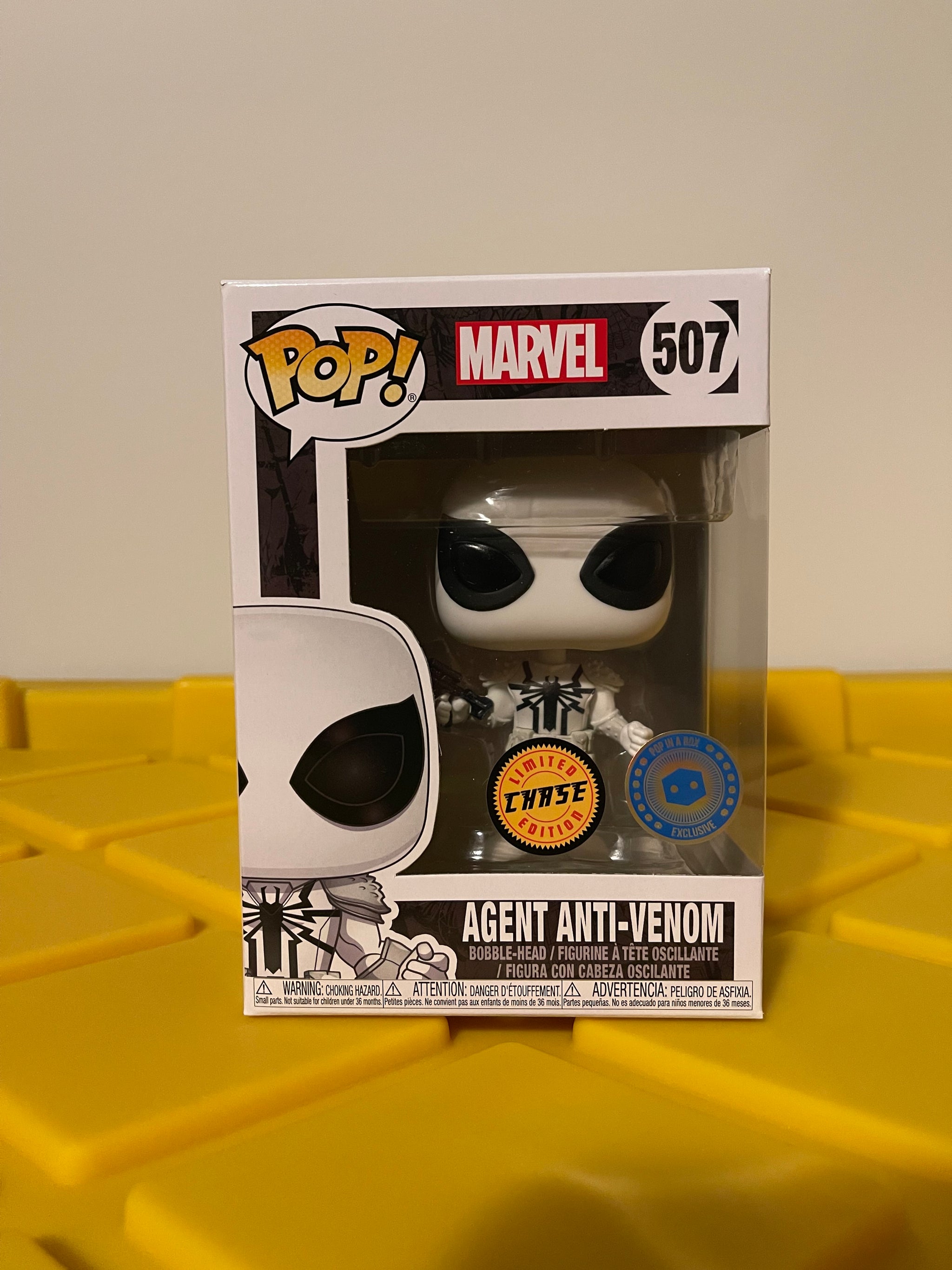 Funko Pop! Marvel Agent Anti-Venom (Chase) good & Agent Venom #507 Pop in a Box Excl.