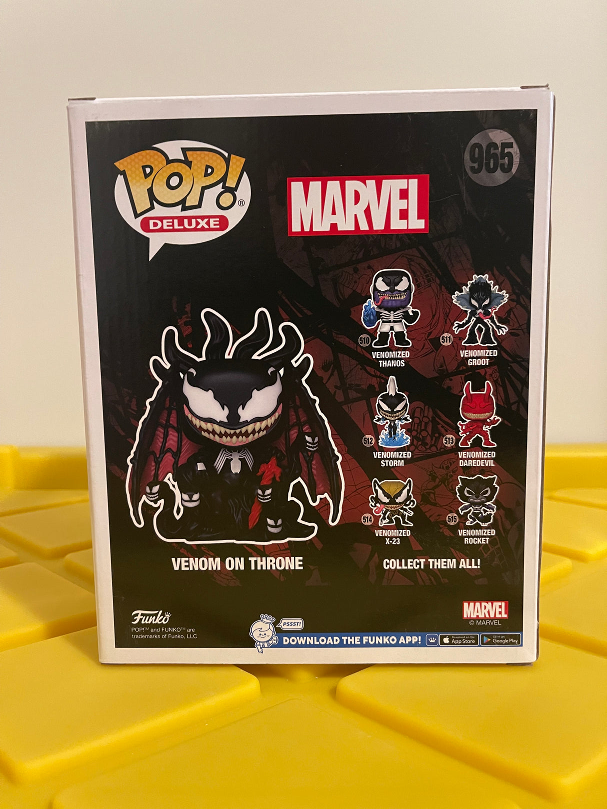Funko POP! 6" Venom on Throne (Glow) - Limited Edition Pop In A Box Exclusive