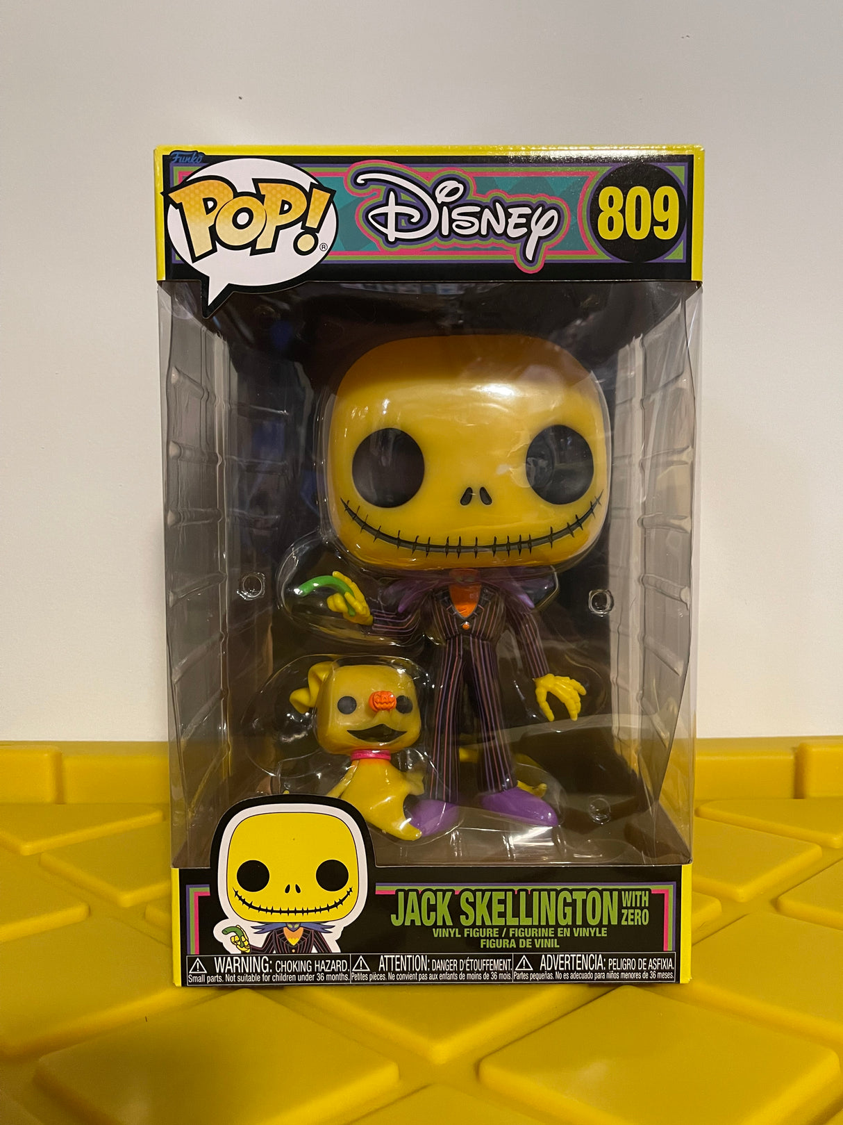 Funko POP! 10" Jack Skellington with Zero (Black Light)