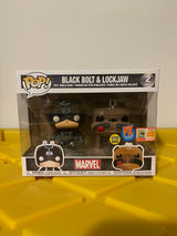 Funko POP! Black Bolt & Lockjaw (Glow) (2-Pack) - Limited Edition PX Preview Exclusive & 2018 SDCC Exclusive