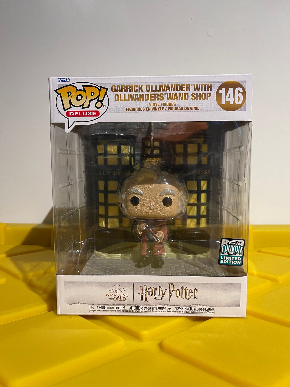 Funko POP! 6" Garrick Ollivander with Ollivanders Wand Shop - Limited Edition 2022 Funkon Exclusive