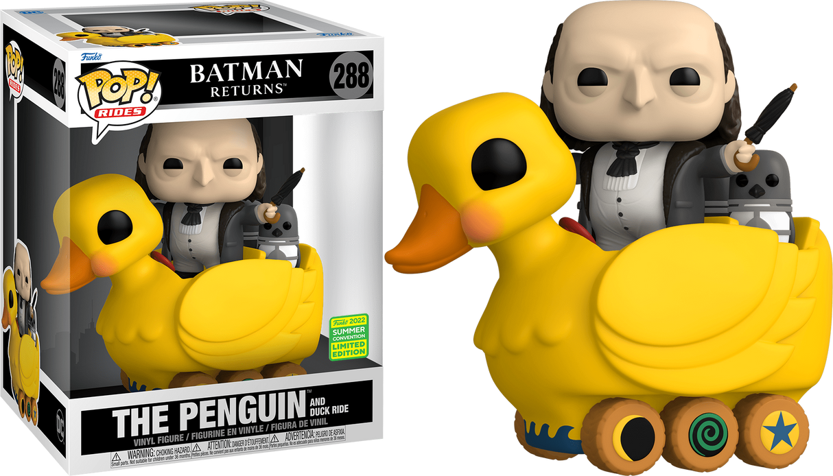 Funko POP! 6" The Penguin and Duck Ride (Rides) - Limited Edition 2022 SDCC Exclusive