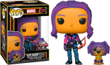 Funko POP! Kate Bishop With Lucky The Pizza Dog (Black Light) - Limited Edition Special Edition Exclusive