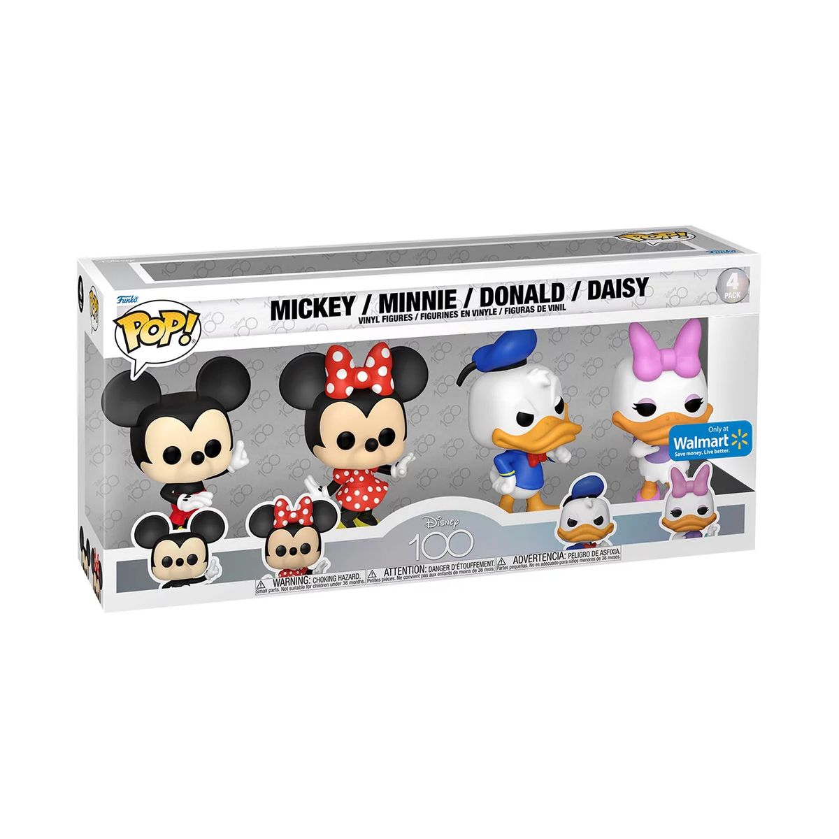 Funko POP! Disney 100 (4-Pack) - Limited Edition Walmart Exclusive