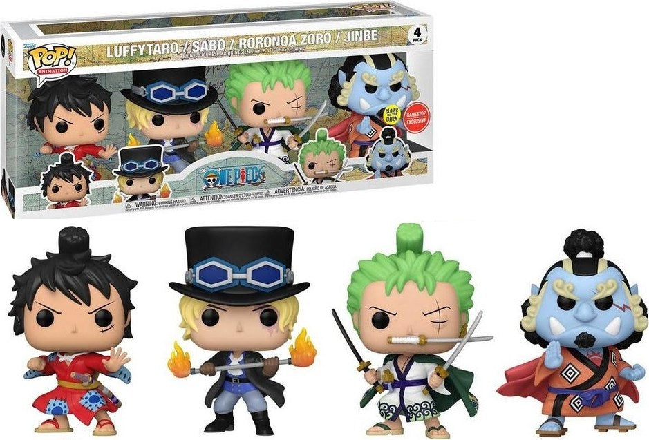 Funko POP! One Piece (Glow) (4-Pack) - Limited Edition GameStop Exclusive